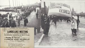 Betoging Vrouwenkiesrecht Schagen 15 februari 1914 Paleis van Volksvlijt