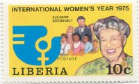postzegel uit liberia uitgegeven in het kader van jaar van de vrouw